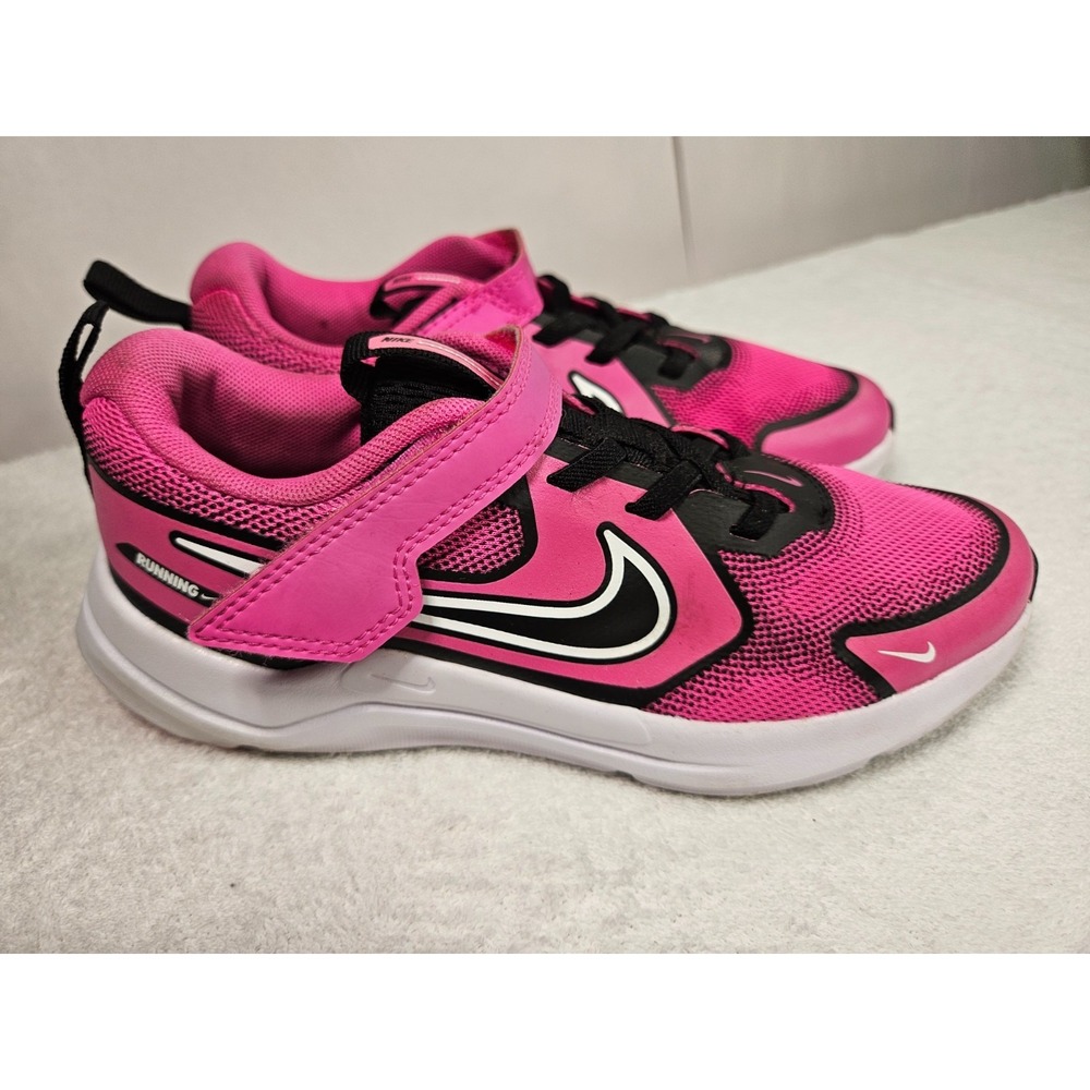 Nike Run Toddler Girls Size 3 Pink Hook & Loop Running Shoes Sneakers